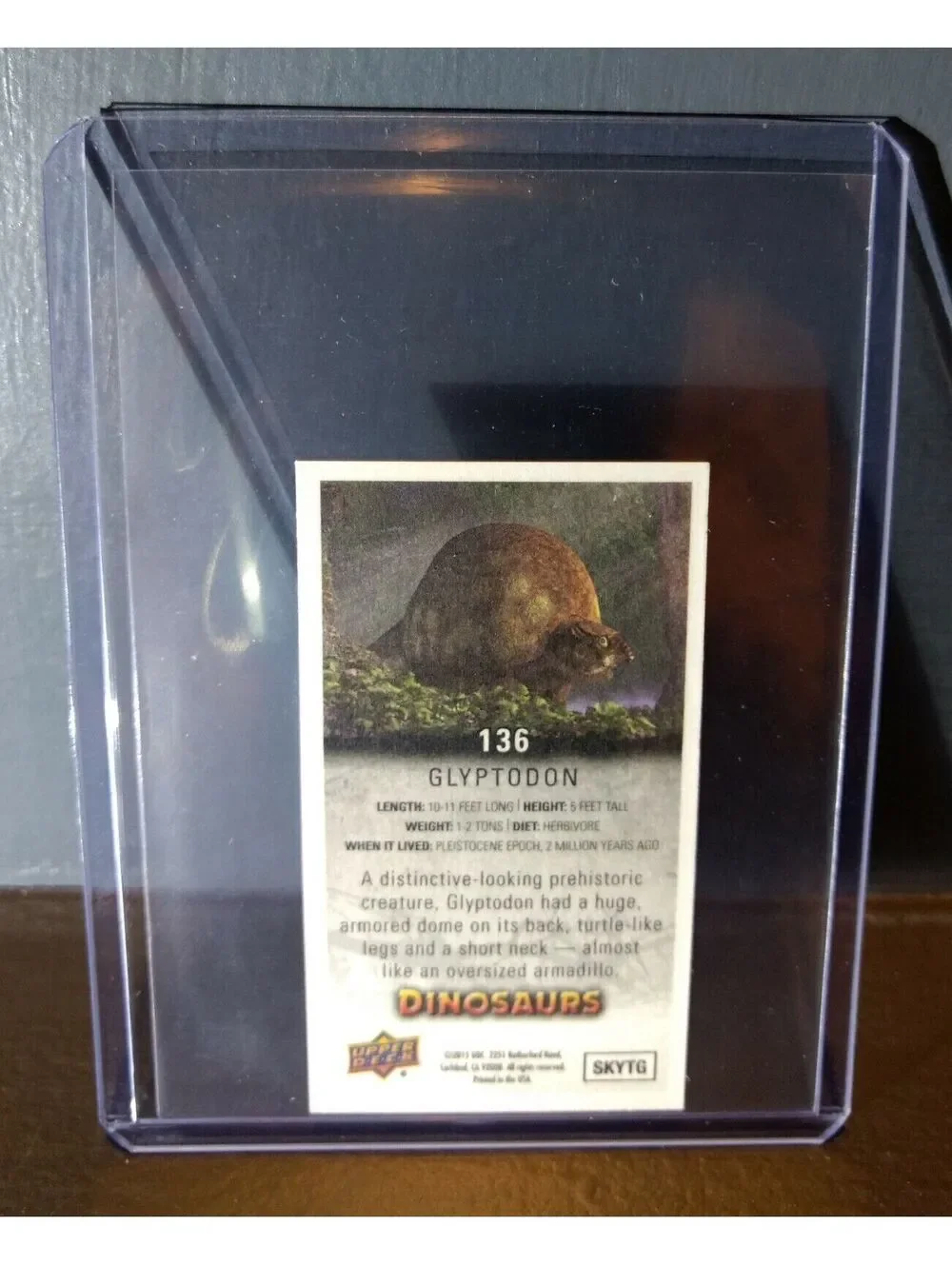 2015 Upper Deck Dinosaurs Canvas Mini Glyptodon #136 Trading Card